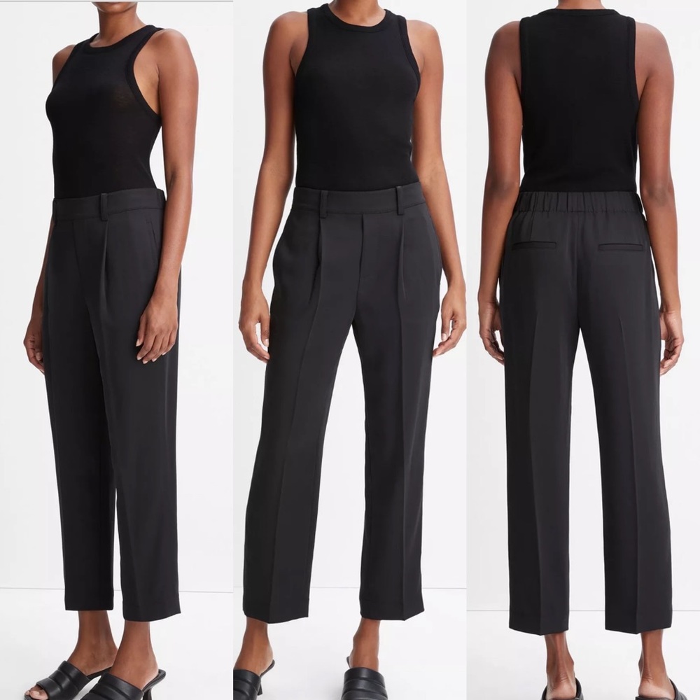 Vince Mid-Rise Tapered Pull-On Pants